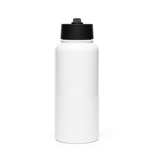 Stainless steel water bottle with a straw lid - Image 3