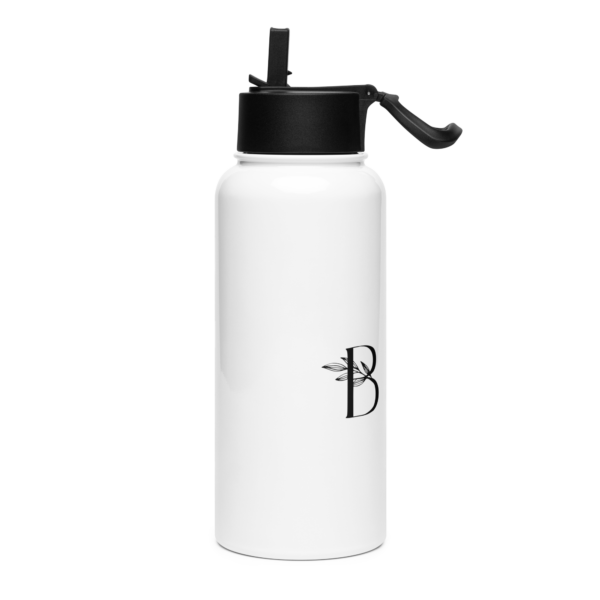 Stainless steel water bottle with a straw lid - Image 4